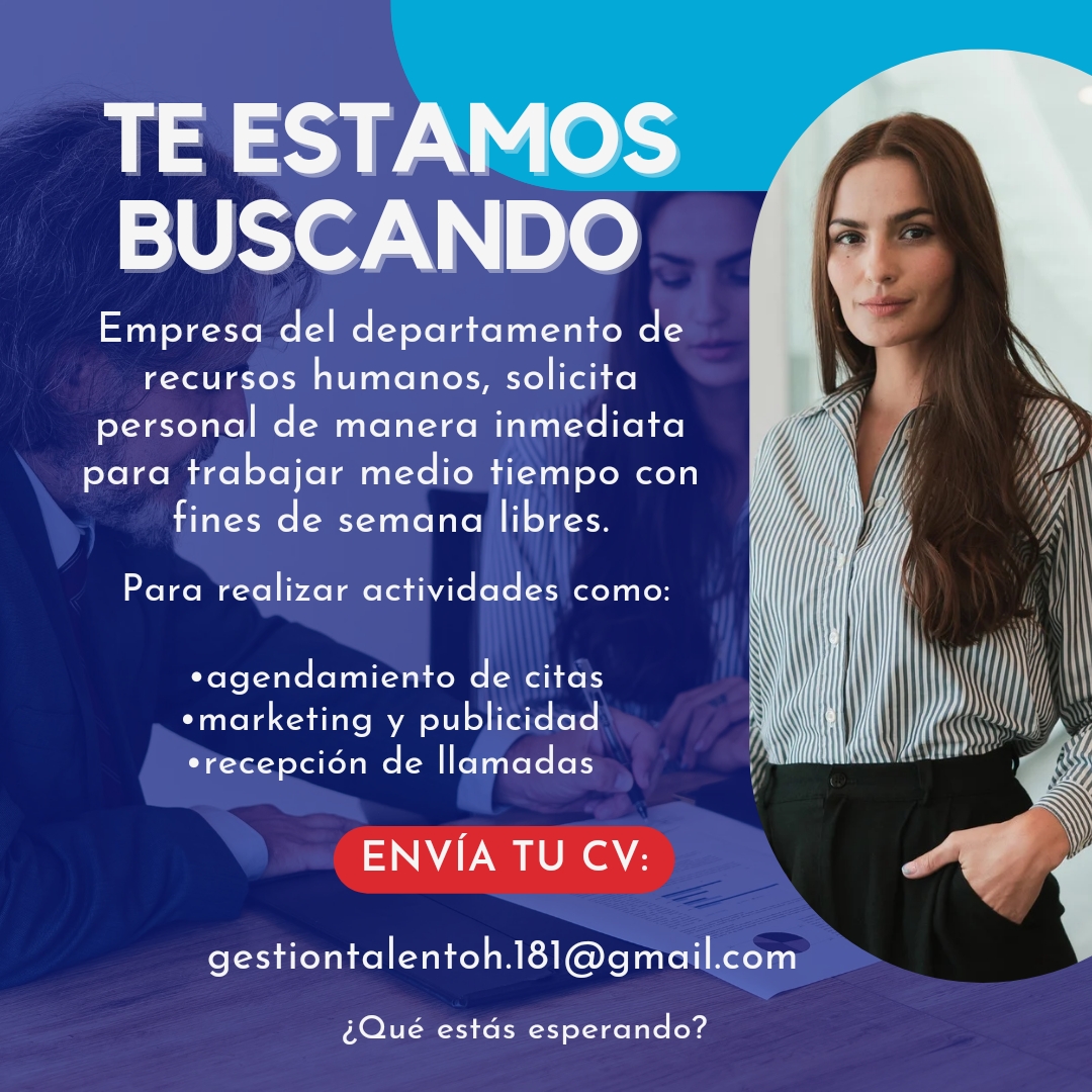 Medio tiempo Ofertas Laborales, Vacantes, Empleos, Gratis en Colombia